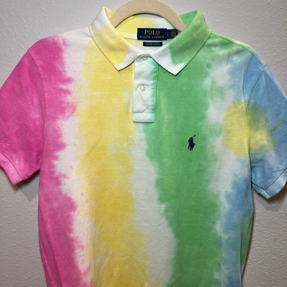 Polo Ralph Lauren Men's Tie Dye Polo Shirt Size S - Picture 4 of 12